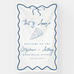 Blaues That's Amore Pizza Probedinner-Abendessen Banner