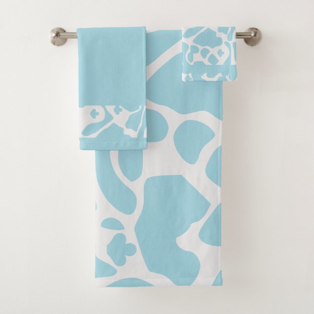 Blaues Tierhaut-Muster Badhandtuch Set (Insitu)