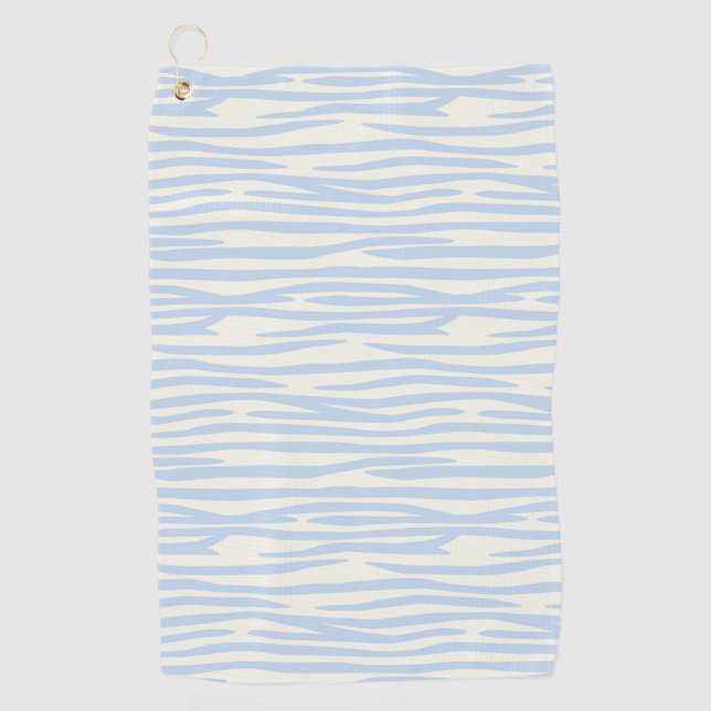 Blaues Tiermuster Golfhandtuch (Vorderseite)