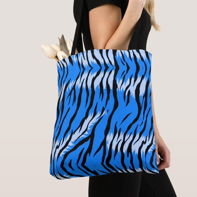 Blaues Tiger-Tierhaut-Musterdesign  (Von Creator hochgeladen)
