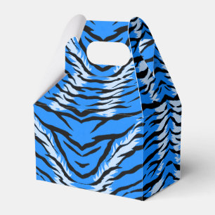 Blaues Tiger-Tierhaut-Musterdesign Geschenkschachtel
