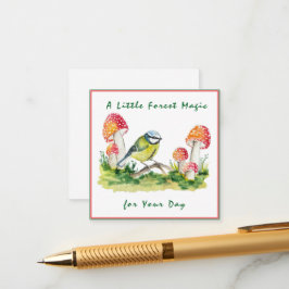 Blaues Tit und agrarisches Wasser Begleitkarte