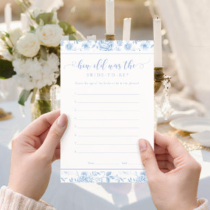 Blaues Toile-Blumenmuster Wie alt ist die Braut Br