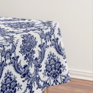 Blaues Toile Tischdecke