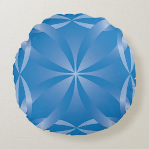 blaues Topaz-Muster Rundes Kissen