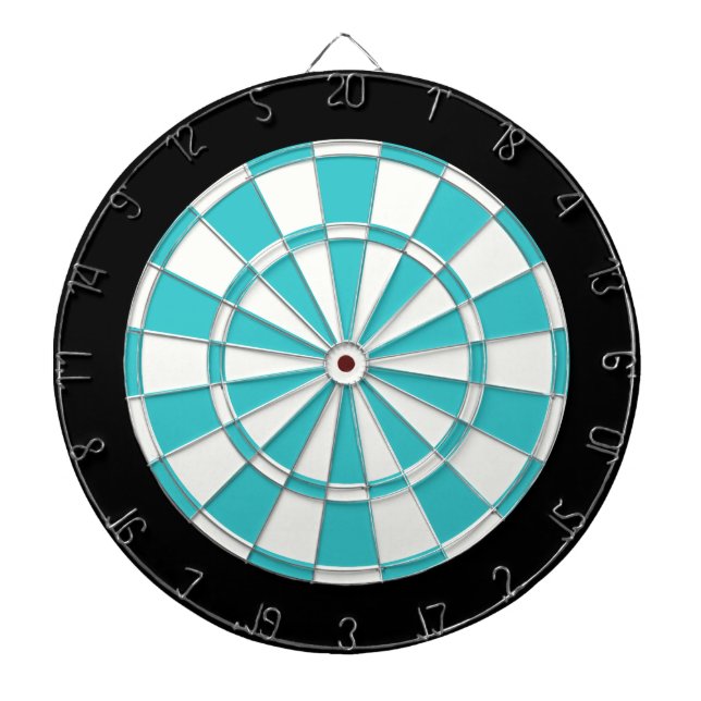 Blaues Topaz Schwarz-Weiß Dartscheibe (vorne)