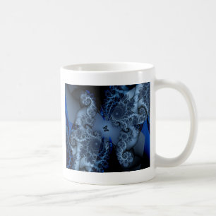 Blaues Traumschmetterling-Fraktal Tasse
