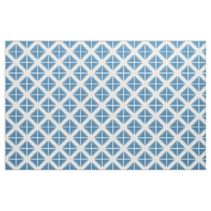 Blaues, trendy Dreiecke Muster Stoff