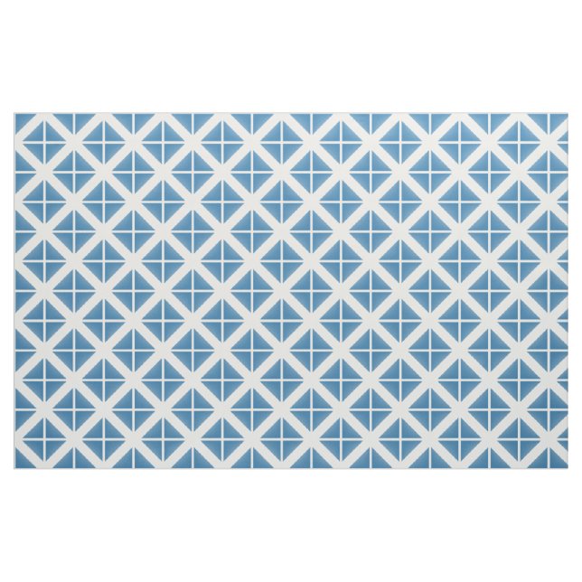 Blaues, trendy Dreiecke Muster Stoff (Yard (91,4 cm))