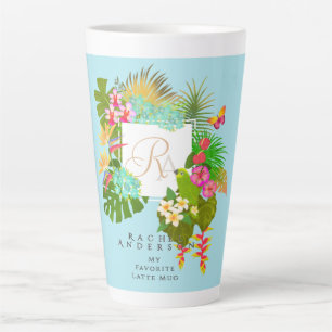 Blaues Tropengarten Milchtasse