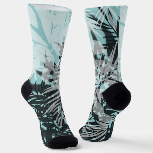 Blaues tropisches Muster Socken
