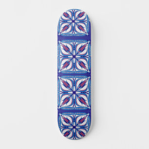 Blaues türkisches Design mit vier Tulips Skateboard