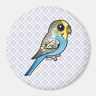 Blaues u. gelbes Budgie Magnet