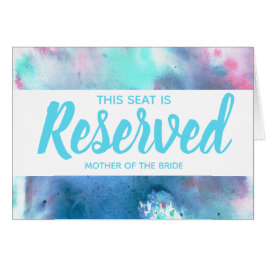 Blaues u. rosa Aquarell reservierter Platz, der