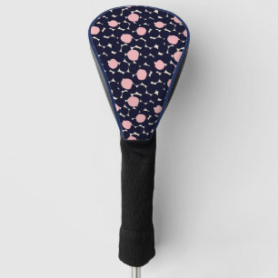 Blaues u. rosa großes Punkt-Muster Golf Headcover