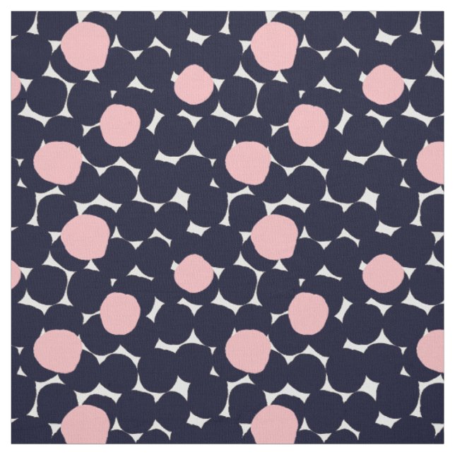 Blaues u. rosa großes Punkt-Muster Stoff (Muster)