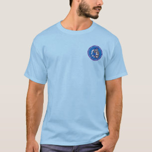 Blaues u. weißes Hoplite-Siegel-Shirt von Athen T-Shirt