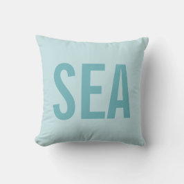 Blaues unbedeutendes modernes See-/Strandkissen Kissen