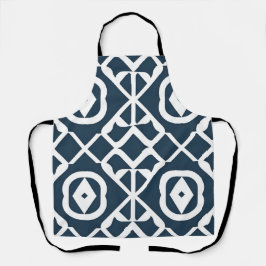 Blaues und Abstraktes geometrisches Muster Schürze