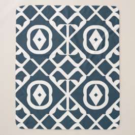 Blaues und Abstraktes geometrisches Muster Sherpadecke
