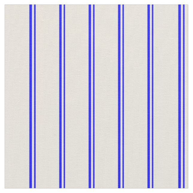 Blaues und Beige Muster der Streifen Stoff (Nahaufnahme)