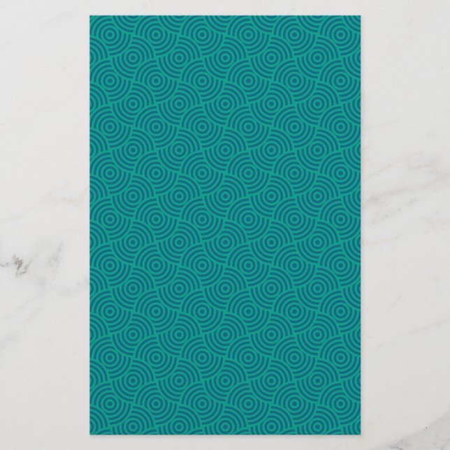 Blaues und grünes Kreissäppchen-Seifenspulpapier (Vorderseite)