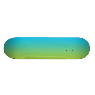 Blaues und grünes Ombre Skateboard