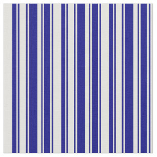 Blaues und hellgelbes Streifen-/Blattmuster Stoff