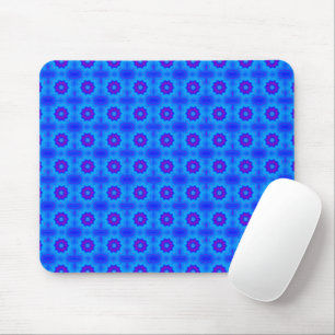 Blaues und lila afrikanisches Druckmuster Mousepad