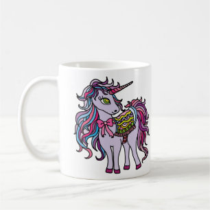 Blaues und Lila Einhorn Kaffeetasse