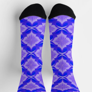 Blaues und Lila geometrisches Muster Socken