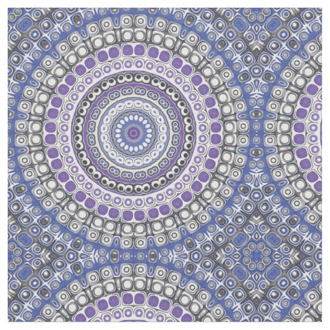 Blaues und Lila geometrisches Muster Stoff (Nahaufnahme)