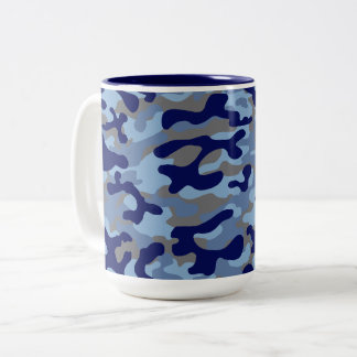Blaues und Marine-Tarnmuster Zweifarbige Tasse