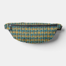 Blaues und Ocker abstraktes Musterdesign 1315 Bauchtasche