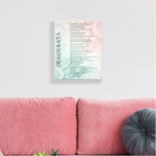 Blaues und rosa Blumenmuster mit Spitze Leinwanddruck