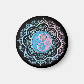 Blaues und rosa Mandala Magnet