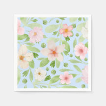 Blaues und rosa pastellfarbenes Blumenmuster