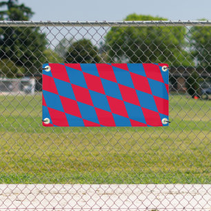 Blaues und rotes Bayernisches Muster für die Diama Banner