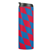 Blaues und rotes Bayernisches Muster für die Diama