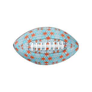 Blaues und rotes Sternmuster Football