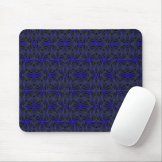 Blaues und schwarzes geometrisches Muster. Mousepad