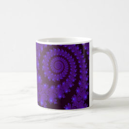 Blaues und schwarzes gewundenes Fraktal Tasse