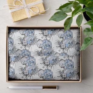 Blaues und schwarzes Great Danes Tissue-Papier  Seidenpapier