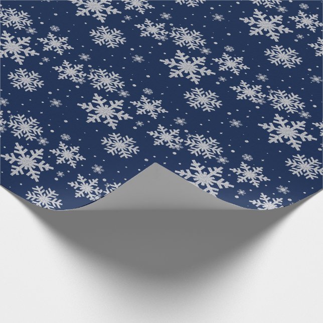 Blaues und silbernes geschenkpapier (Ecke)