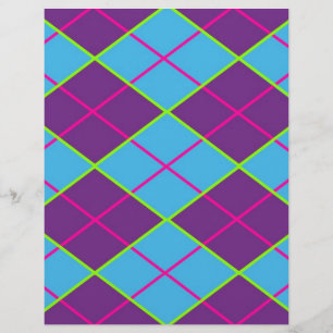 Blaues und violettes Argyle