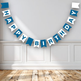 Blaues und weißes alles Gute zum Geburtstag Wimpelkette