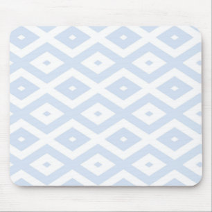 Blaues und weißes Diamantmuster Mousepad
