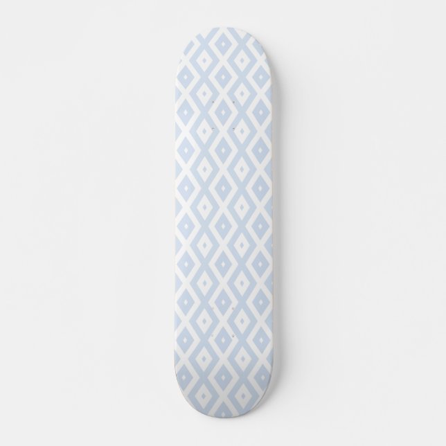 Blaues und weißes Diamantmuster Skateboard (Vorne)