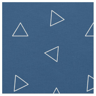 Blaues und weißes Dreieck-Gewebe durch Stoff
