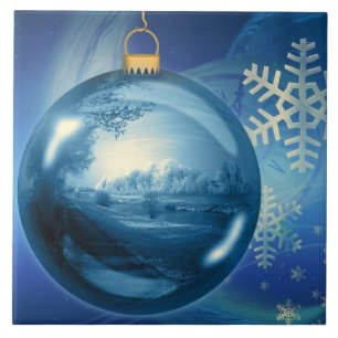 Blaues und weißes fliese